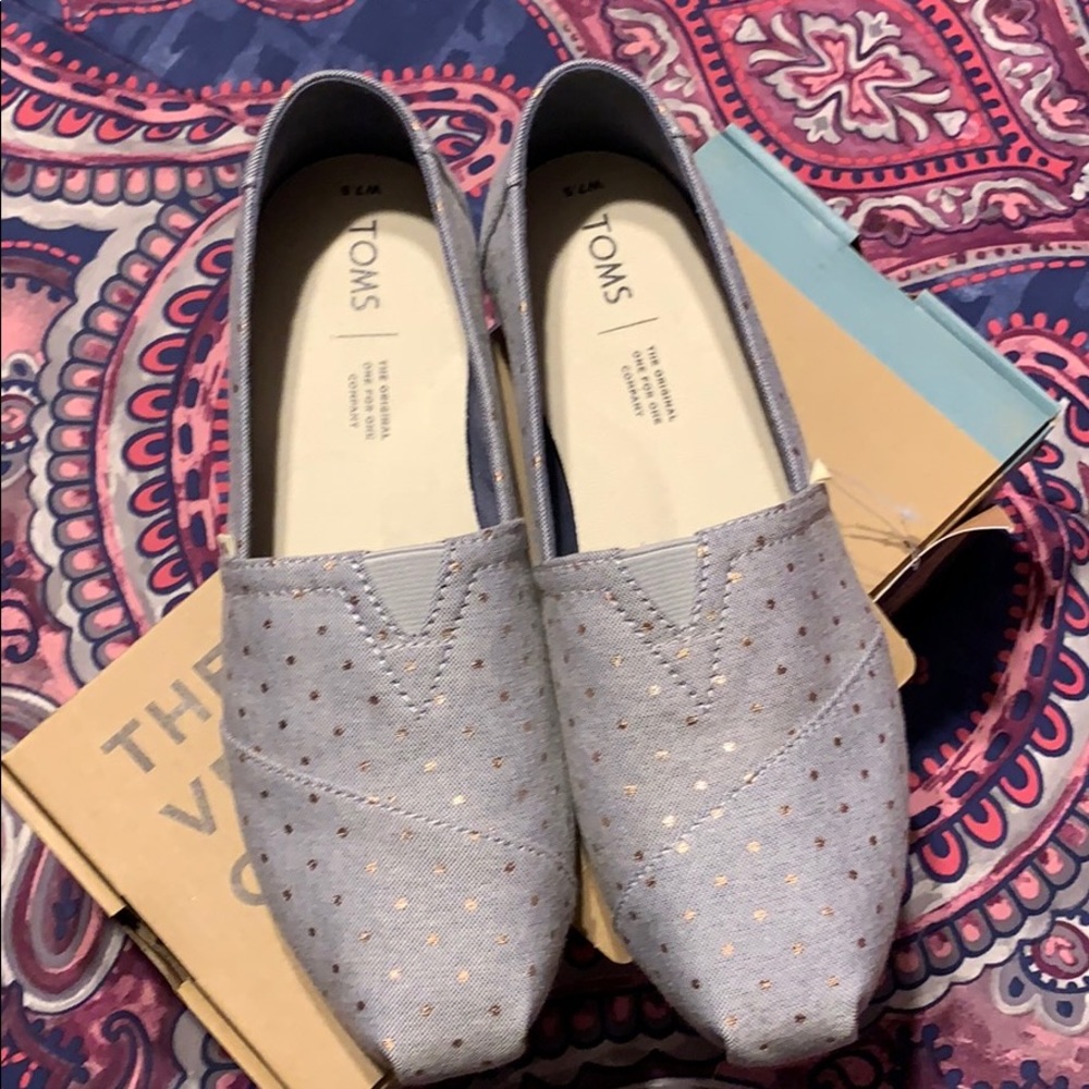 Toms Women’s Classic Rose Gold Metallic Dots